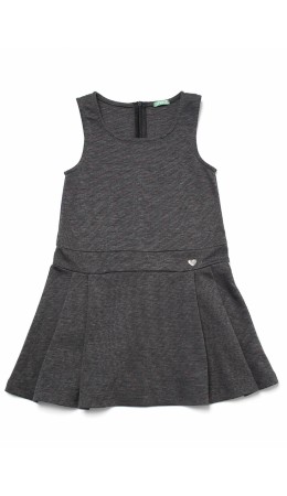 CLE Сарафан дев.751906вэ школа, меланж т.серый