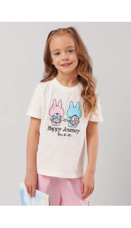 CLE Футболка дев. 866266кд_п, молочный