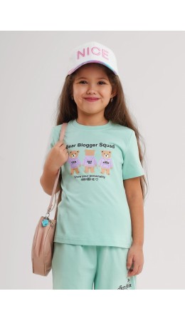 CLE Футболка дев. 866266кд_п, св.зелёный