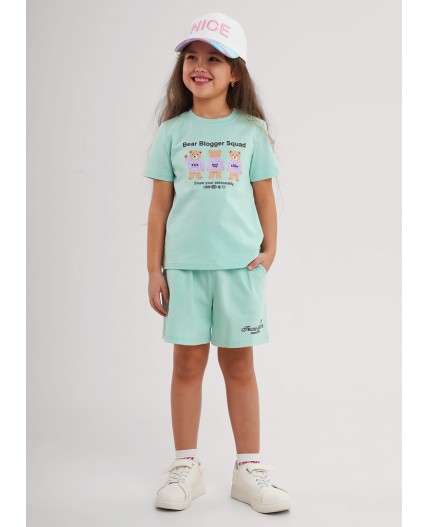 CLE Футболка дев. 866266кд_п, св.зелёный