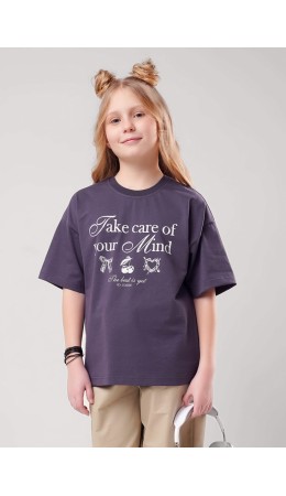 CLE Футболка дев. 866885кд_п, т.серый