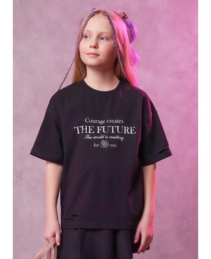 CLE Футболка дев. 866890/11г_п, чёрный