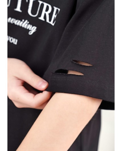 CLE Футболка дев. 866890/11г_п, чёрный