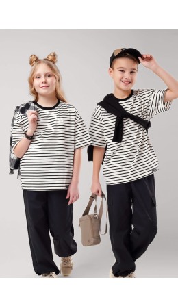 CLE Футболка дет. 867271кдн, молочный/чёрный