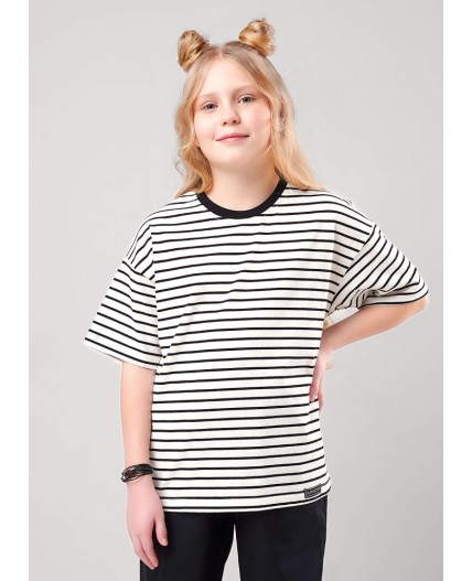CLE Футболка дет. 867271кдн, молочный/чёрный