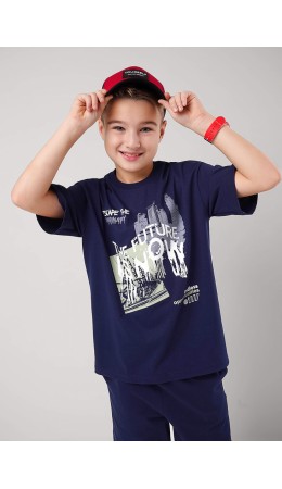 CLE Футболка мал. 865756кд_п, т.синий