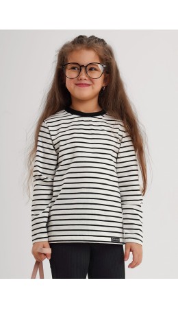 CLE Фуфайка дев. 867281кдн, молочный/чёрный