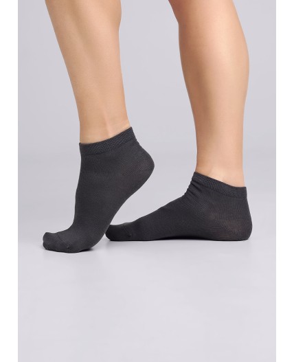 ЭЙС Носки жен.Д105ш хл+эл укор, т.серый