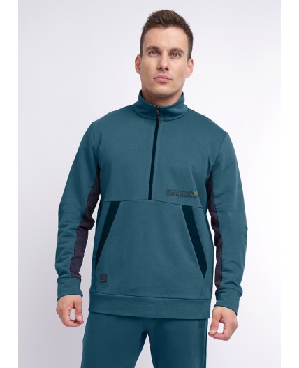 CLE Джемпер муж. 422086/77т_п, т.бирюзовый