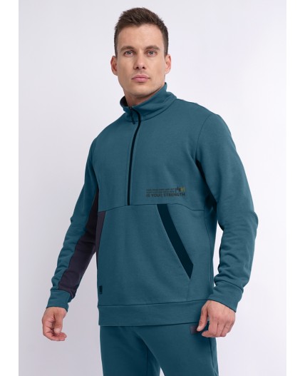 CLE Джемпер муж. 422086/77т_п, т.бирюзовый