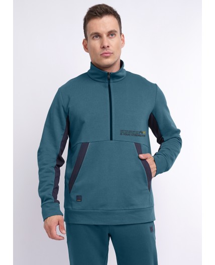 CLE Джемпер муж. 422086/77т_п, т.бирюзовый