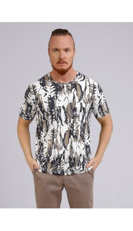 CLE Джемпер муж. 541978/08гн, молочный/т.серый