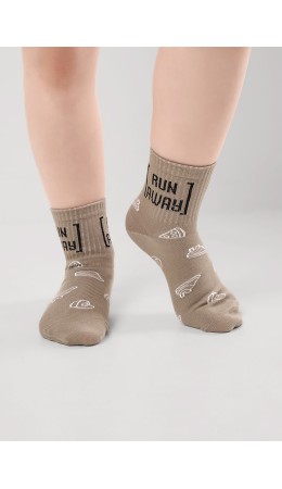 CLE Носки дет.С1551 24 бэксайд мал, т.бежевый