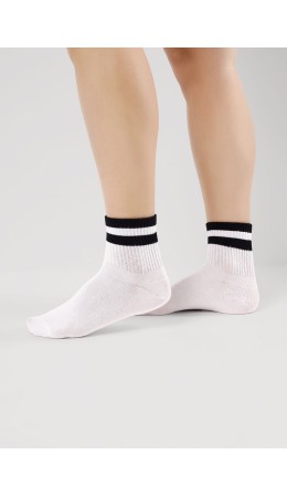 CLE Носки дет.С15800 18-20 школа хл+эл, белый