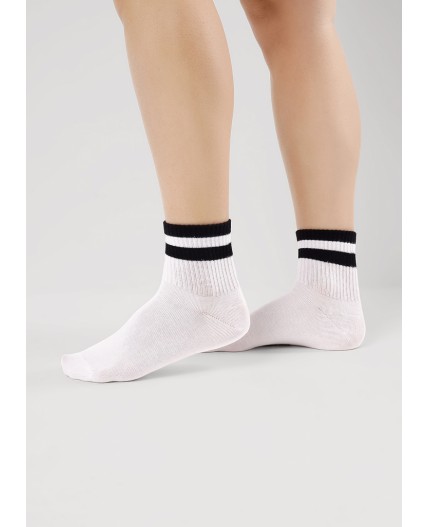 CLE Носки дет.С15800 18-20 школа хл+эл, белый