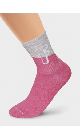 CLE Носки дет.С4231 16-18,18-20 мята хл+эл, т.розовый