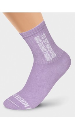 CLE Носки дет.С4238 24 lilo хл+эл, лавандовый