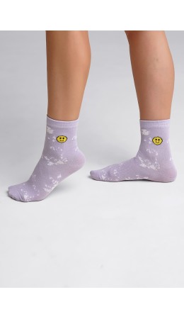 CLE Носки дет.С4395 24 нежность хл+эл, св.фиолетовый