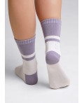CLE Носки жен.Д5413 8 Марта хл+эл, св.фиолетовый