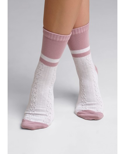 CLE Носки жен.Д5413 8 Марта хл+эл, розовый