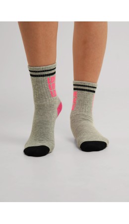 CLE Носки дет.С4211 12-14,14-16 пион хл+эл, меланж серый