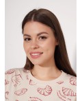 CLE LDR26-1211/1 Платье жен. Круассан, св.бежевый/терракотовый