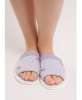 CLE SW15-1207O/1 Пантолеты жен. домаш. Парочка, св.фиолетовый/т.серый