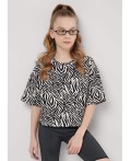 CLE Футболка дев. 867339гн, белый/чёрный