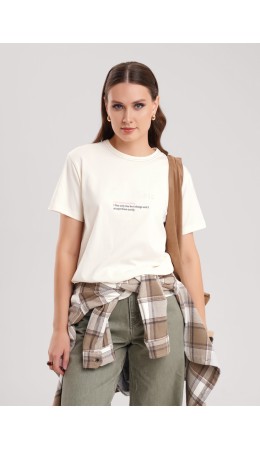 CLE Футболка жен. 267087/195кк_п, молочный