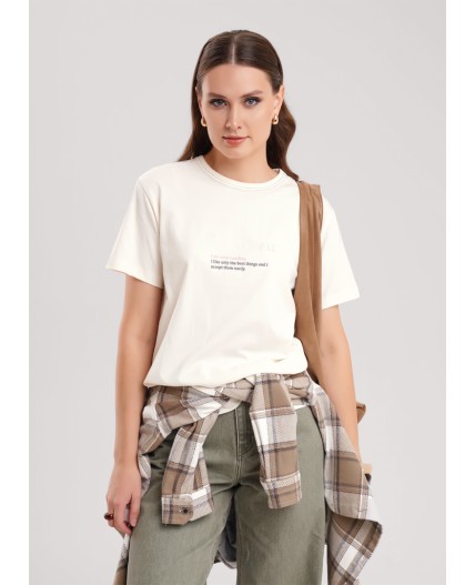 CLE Футболка жен. 267087/195кк_п, молочный