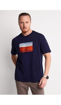 CLE Футболка муж. 562642/04кд maxi(макси)_п, т.синий