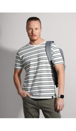 CLE Футболка муж. 562676/11злн maxi(макси), молочный/т.коричневый