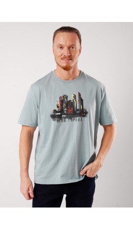 CLE Футболка муж. 562695/11кд maxi(макси)_п, т.бирюзовый