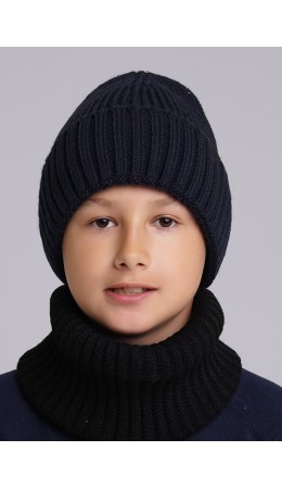 CLE Шапка дет. 433854ак флис, т.синий