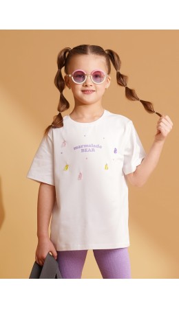 CLE Футболка дев. 867403/15г_п, белый