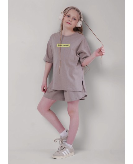CLE Шорты дев. 867393/15ан, св.коричневый/кофейный