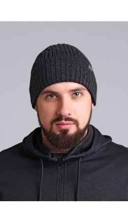 CLE Шапка 433973шв флис, меланж т.серый