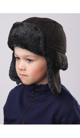 CLE Шапка дет.782000аш, коричневый/чёрный