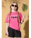 CLE Футболка дев. 867438/17кд_п, т.розовый