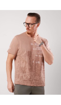 CLE Футболка муж. 562382/17о_п, св.коричневый