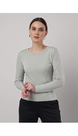 CLE Фуфайка жен. 256767/163рп, молочный/серый