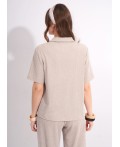 CLE Блузка жен. 267248/216эфн, св.коричневый/молочный