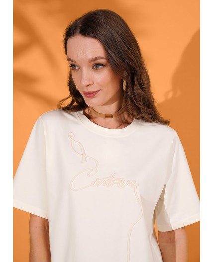 CLE Футболка жен. 267200/212гт, молочный