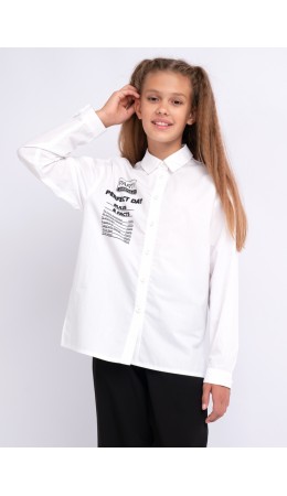 CLE Блузка дев. 722787/45пп_п, молочный