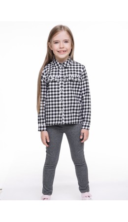 CLE блузка дев.782049/19ппн, молочный/чёрный