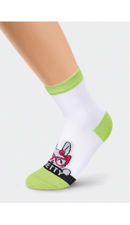 CLE Носки дет.С1148 12-14,14-16 UNO хл+эл, белый