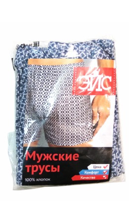 ЭЙС трусы муж 600201 46-52, белый/т.серый