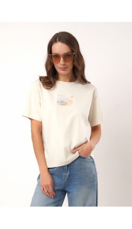 CLE Футболка жен. 267142кк_п, молочный