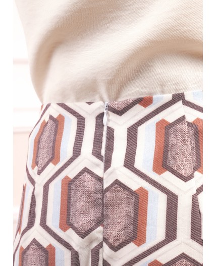 CLE Юбка жен. 263329/214штн, св.бежевый/коричневый