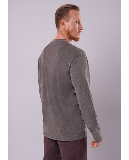 CLE Джемпер муж. 462771/07ктд, хаки/т.коричневый